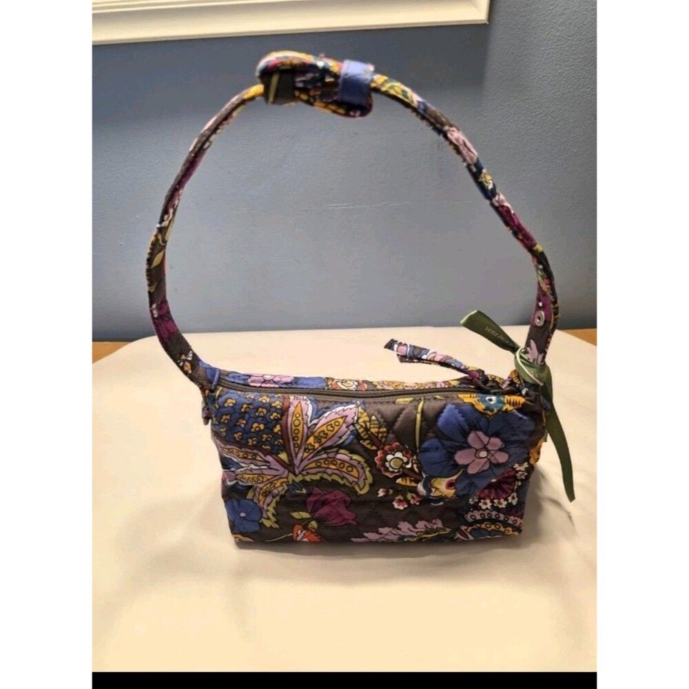 Vera Bradley Roxbury Crescent Shoulder Bag Colorful Bouquet New - Picture 6 of 13